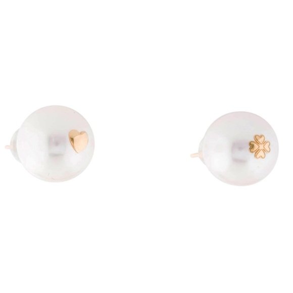 Vintage 18K 12mm Cultured Pearl studs ! - Picture 5 of 11